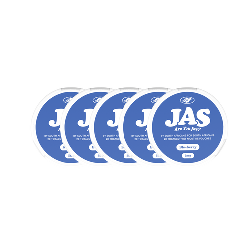 JAS Blueberry nicotine pouches 5-pack