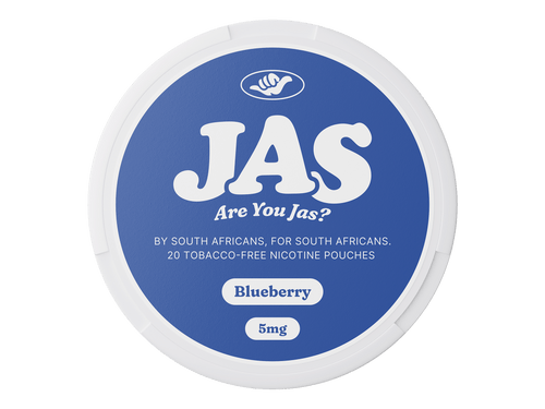 JAS Blueberry tobacco-free nicotine pouches can